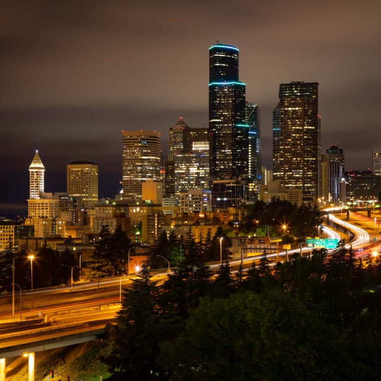Holidays, Nacht, Night, Nord-Westen, NorthWest, Seattle, Skyline, USA, Urlaub, Vereinigte Staaten