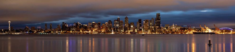 Holidays, Morgen, Morning, Nord-Westen, NorthWest, Seattle, Skyline, Sonnenaufgang, Sunrise, USA, Urlaub, Vereinigte Staaten