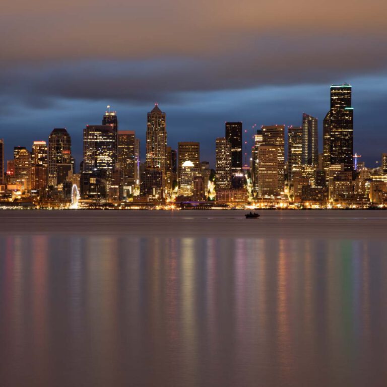 Holidays, Morgen, Morning, Nord-Westen, NorthWest, Seattle, Skyline, Sonnenaufgang, Sunrise, USA, Urlaub, Vereinigte Staaten