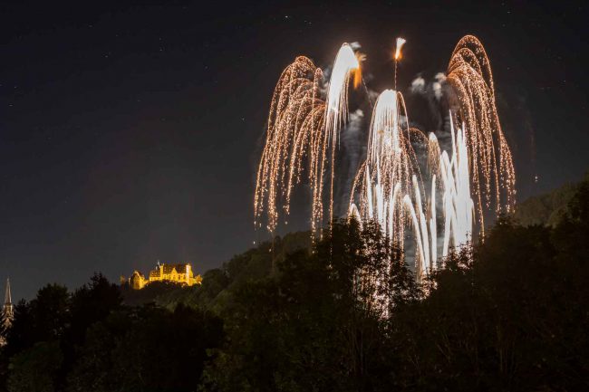 Abend, Castle, Deutschland, Europa, Europe, Evening, Feuerwerk, Fireworks, Germany, Hessen, Hessia, Location, Marburg, Ort, Schloss, Sommer, Summer