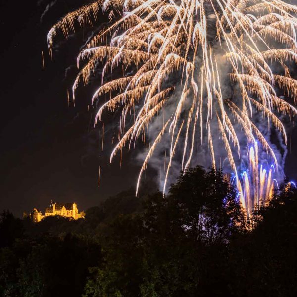 Abend, Castle, Deutschland, Europa, Europe, Evening, Feuerwerk, Fireworks, Germany, Hessen, Hessia, Location, Marburg, Ort, Schloss, Sommer, Summer