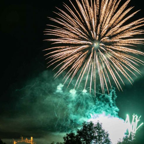 Abend, Castle, Deutschland, Europa, Europe, Evening, Feuerwerk, Fireworks, Germany, Hessen, Hessia, Location, Marburg, Ort, Schloss, Sommer, Summer