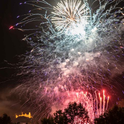 Abend, Castle, Deutschland, Europa, Europe, Evening, Feuerwerk, Fireworks, Germany, Hessen, Hessia, Location, Marburg, Ort, Schloss, Sommer, Summer