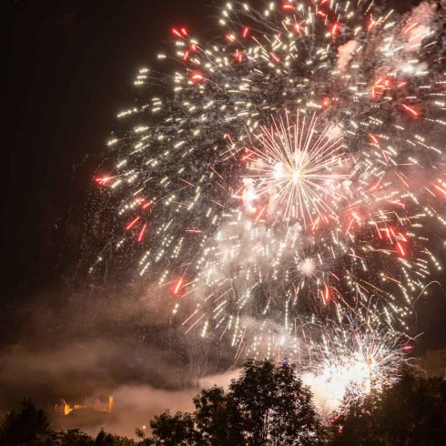 Abend, Castle, Deutschland, Europa, Europe, Evening, Feuerwerk, Fireworks, Germany, Hessen, Hessia, Location, Marburg, Ort, Schloss, Sommer, Summer