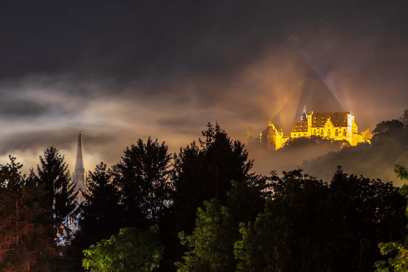 Abend, Castle, Deutschland, Europa, Europe, Evening, Feuerwerk, Fireworks, Germany, Hessen, Hessia, Location, Marburg, Ort, Schloss, Sommer, Summer