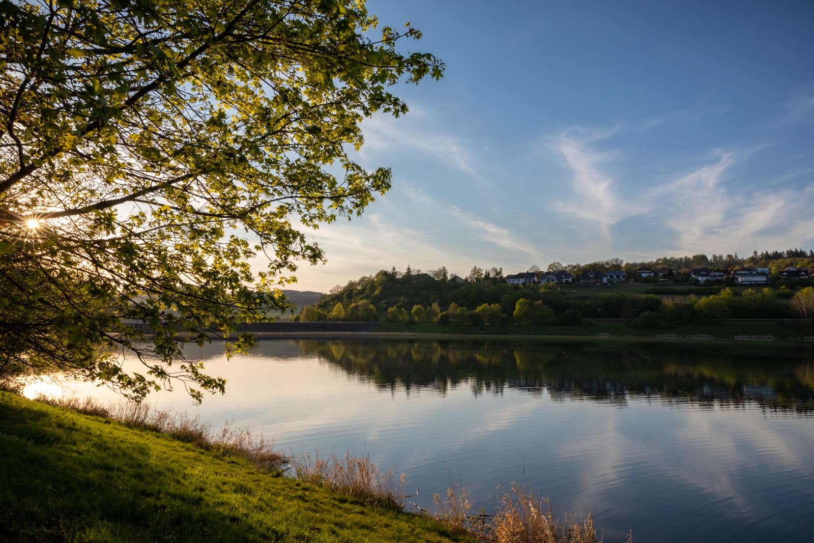 Abend, Deutschland, Europa, Europe, Evening, Germany, Hessen, Hessia, Hinterland, Location, Ort, See, lake